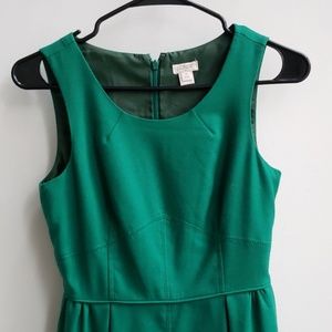 J. Crew classic cocktail dress emerald green